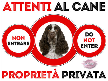 TARGA ATTENTI AL CANE - SPRING SPANIEL