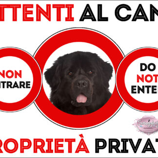 TARGA ATTENTI AL CANE - TERRANOVA