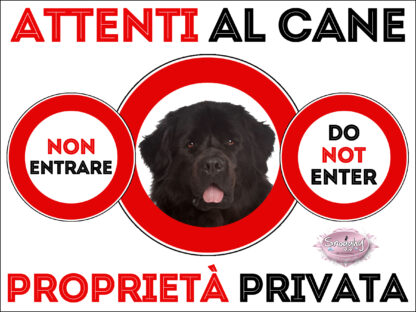 TARGA ATTENTI AL CANE - TERRANOVA