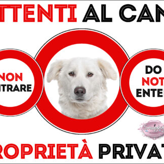 TARGA ATTENTI AL CANE - Cane dell'Atlas
