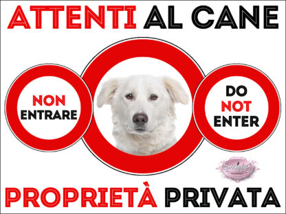 TARGA ATTENTI AL CANE - Cane dell'Atlas