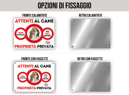 TARGA ATTENTI AL CANE - ANGLO FRANCAIS DE PETITE VENERIE - immagine 3