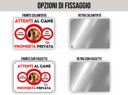 TARGA ATTENTI AL CANE - BRACCO UNGHERESE - immagine 2