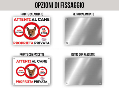 TARGA ATTENTI AL CANE - BASENJI - immagine 2