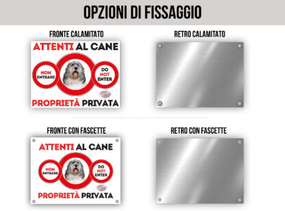 TARGA ATTENTI AL CANE - CANE DA PASTORE POLACCO DI VALLEE - immagine 2