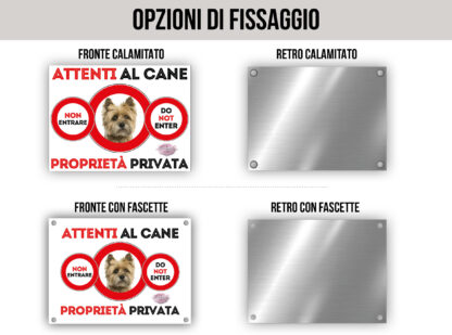 TARGA ATTENTI AL CANE - CAIRN TERRIER - immagine 2