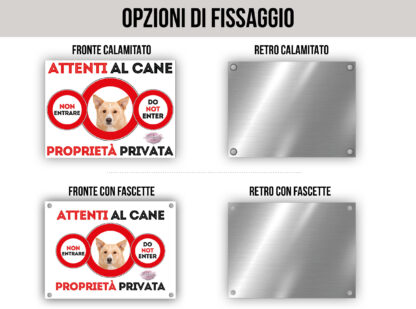 TARGA ATTENTI AL CANE - CANAAN - immagine 2