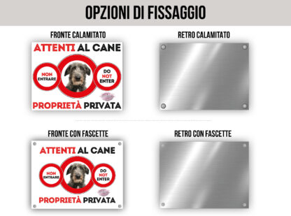 TARGA ATTENTI AL CANE - BLOOD HOUND - immagine 2