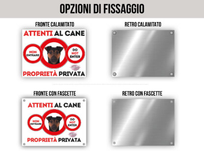 TARGA ATTENTI AL CANE - DEUTSCHER JAGD TERRIER - immagine 3