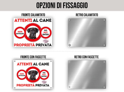 TARGA ATTENTI AL CANE - FILA BRASILEIRO - immagine 2
