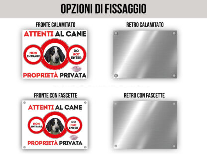 TARGA ATTENTI AL CANE - FRANCAIS BLANC E NOIR - immagine 2