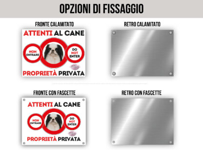TARGA ATTENTI AL CANE - JAPANESE CHIN - immagine 2