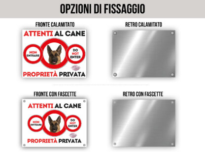 TARGA ATTENTI AL CANE - PASTORE TEDESCO - immagine 2