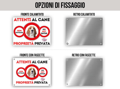 TARGA ATTENTI AL CANE - BEAGLE - immagine 2