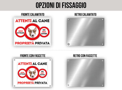 TARGA ATTENTI AL CANE - BULL TERRIER FULVO - immagine 2
