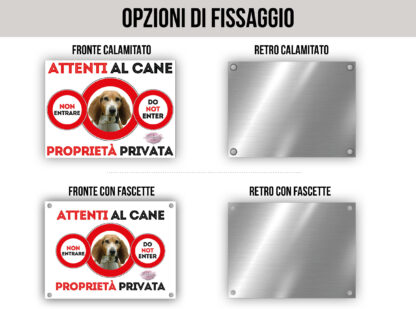TARGA ATTENTI AL CANE - BASSET ARTESIEN NORMAND - immagine 2