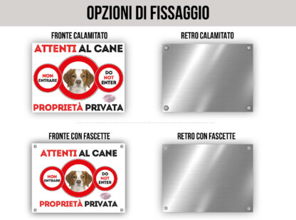 TARGA ATTENTI AL CANE - BRETON - immagine 3