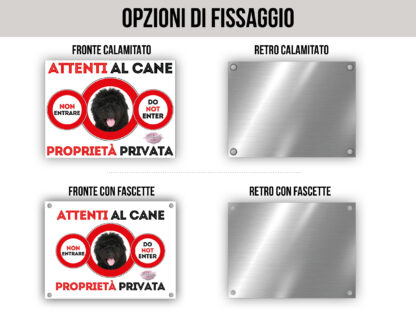 TARGA ATTENTI AL CANE - BARBET - immagine 2