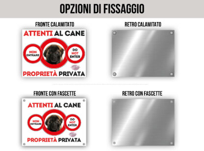 TARGA ATTENTI AL CANE - LEONBERGER - immagine 2