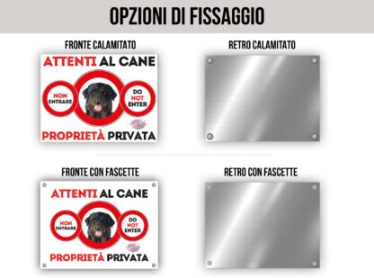 TARGA ATTENTI AL CANE - ROTTWEILER - immagine 2