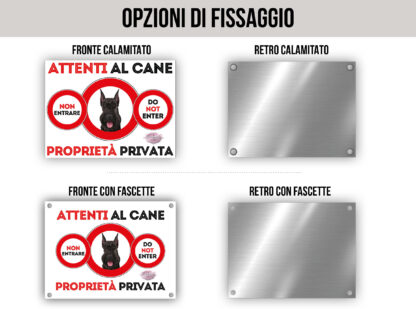 TARGA ATTENTI AL CANE - SHNAUZER - immagine 2