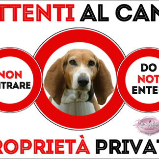TARGA ATTENTI AL CANE - BASSET ARTESIEN NORMAND