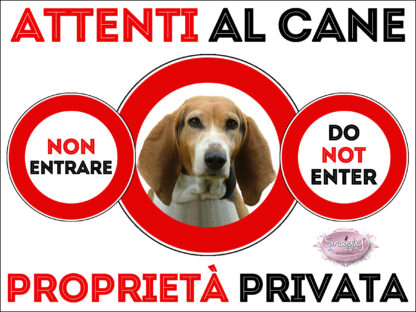 TARGA ATTENTI AL CANE - BASSET ARTESIEN NORMAND