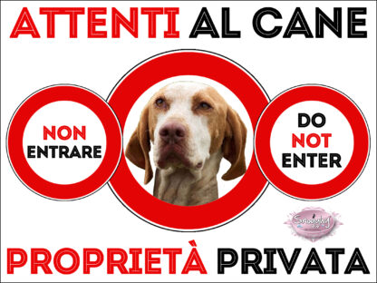 TARGA ATTENTI AL CANE - BRACCO D’ARIEGE