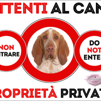 TARGA ATTENTI AL CANE - BRACCO ITALIANO
