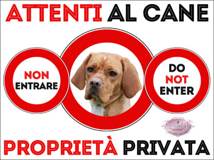 TARGA ATTENTI AL CANE - BRACCO PORTOGHESE