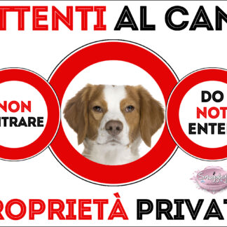 TARGA ATTENTI AL CANE - BRETON