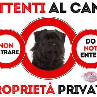 TARGA ATTENTI AL CANE - BOVARO DELLE ARDENNE