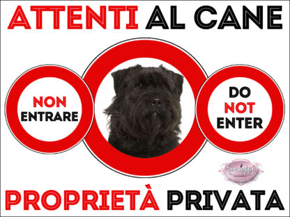 TARGA ATTENTI AL CANE - BOVARO DELLE ARDENNE
