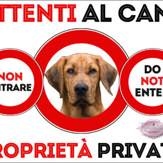TARGA ATTENTI AL CANE - BROHOLMER
