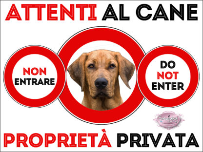 TARGA ATTENTI AL CANE - BROHOLMER