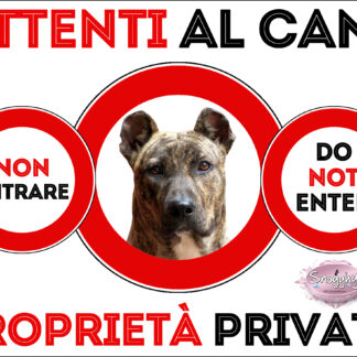 TARGA ATTENTI AL CANE - CIMARRON URUGUAYO