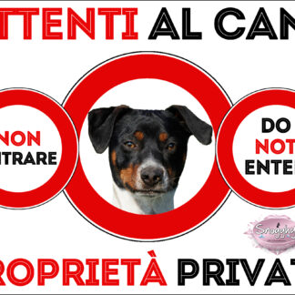 TARGA ATTENTI AL CANE - DANSK-SVENSK GARDSHUND