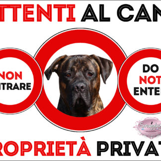 TARGA ATTENTI AL CANE - DOGO CANARIO