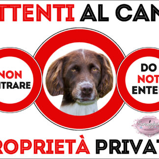 TARGA ATTENTI AL CANE - EPAGNEUL OLANDESE DI DRENT