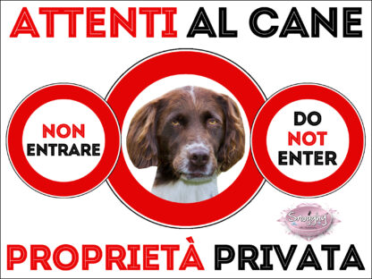 TARGA ATTENTI AL CANE - EPAGNEUL OLANDESE DI DRENT