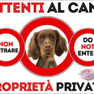 TARGA ATTENTI AL CANE - EPAGNEUL PICARD