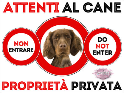 TARGA ATTENTI AL CANE - EPAGNEUL PICARD