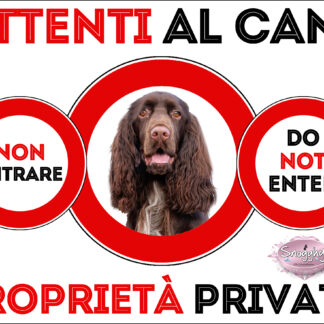 TARGA ATTENTI AL CANE - FIELD SPANIEL