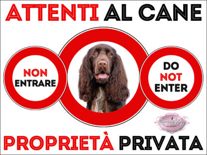 TARGA ATTENTI AL CANE - FIELD SPANIEL
