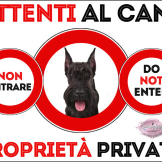 TARGA ATTENTI AL CANE - SHNAUZER